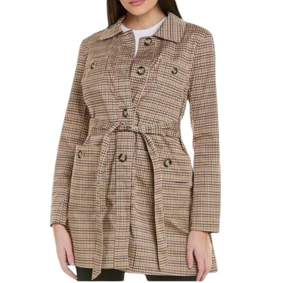 CAbi Houndstooth Sherlock Trench Coat Style# 3734 Sz M Excellent/Near New Sz M - Picture 12 of 12